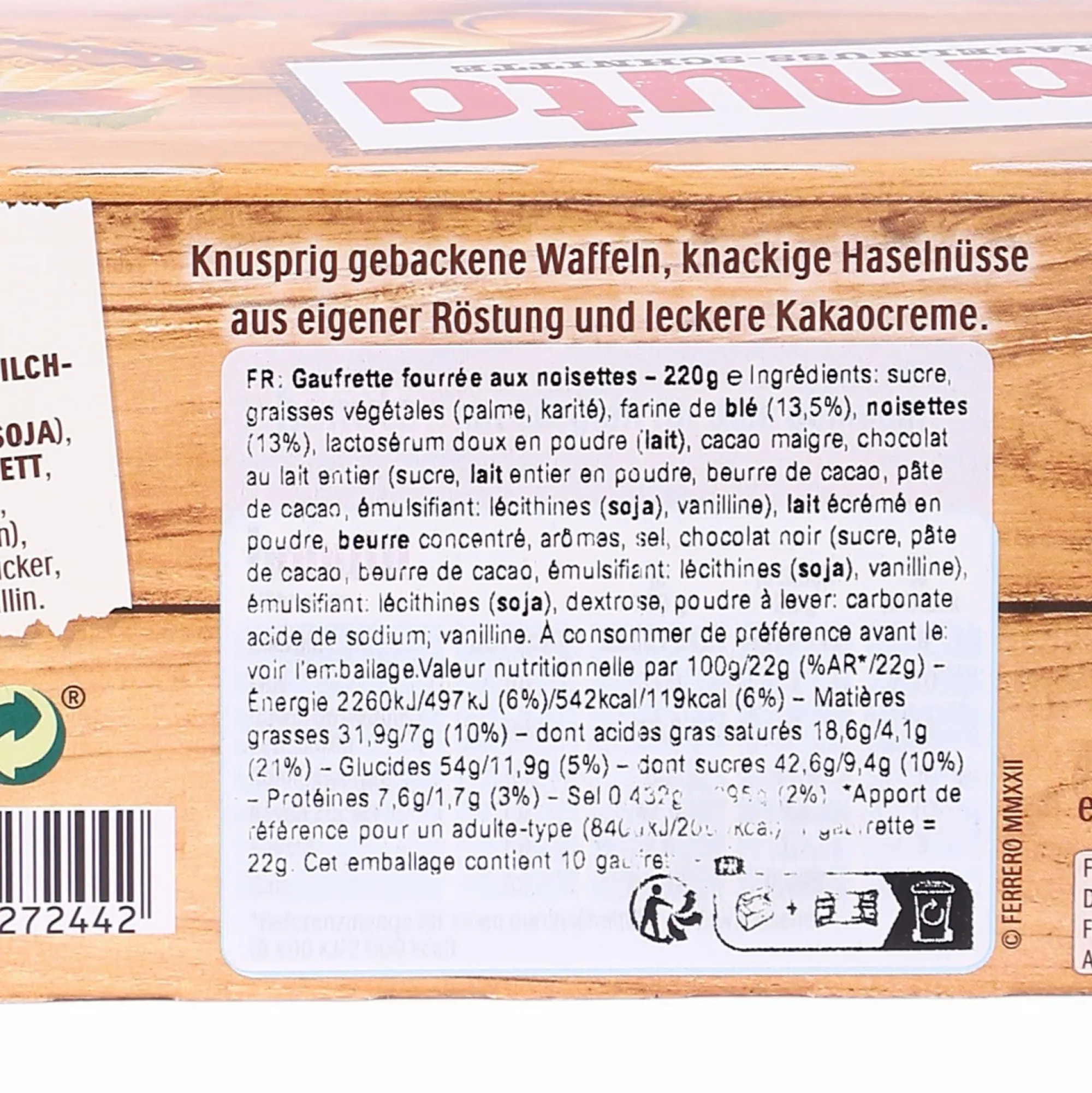 Épicerie Sucrée|Stokomani 10 gaufrettes Hanuta