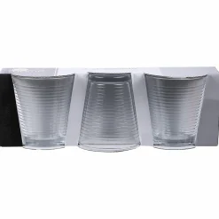 Vaisselle Et Service|DECLIC HOME 3 gobelets bas coniques embossés London 25 cl