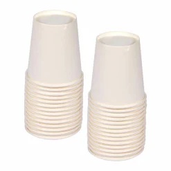 Vaisselle Jetable|Pique-Nique Et Camping|Stokomani 100 gobelets en carton blanc