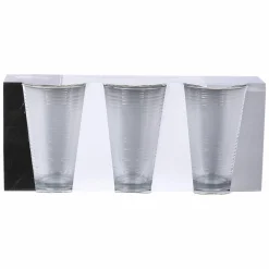 Vaisselle Et Service|DECLIC HOME 3 Gobelets haut coniques embossés London 30 cl