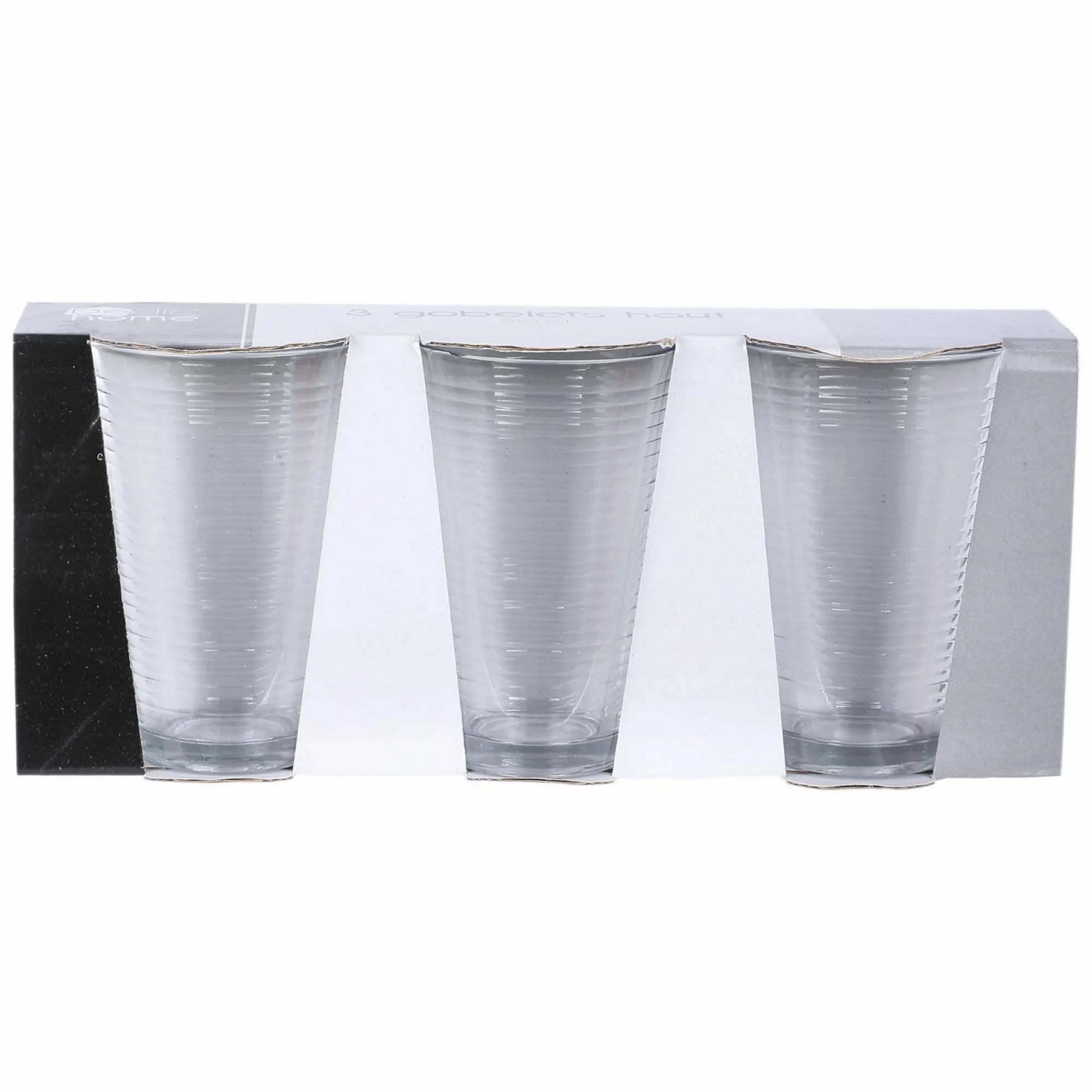 Vaisselle Et Service|DECLIC HOME 3 Gobelets haut coniques embossés London 30 cl