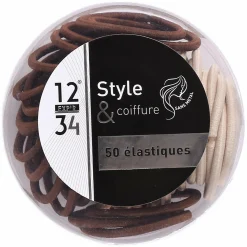 Cheveux|EXPR 1234 50 élastiques sans métal