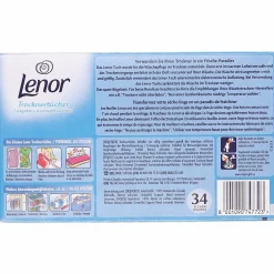 Entretien Du Linge|LENOR 34 lingettes assouplissant sèche-linge