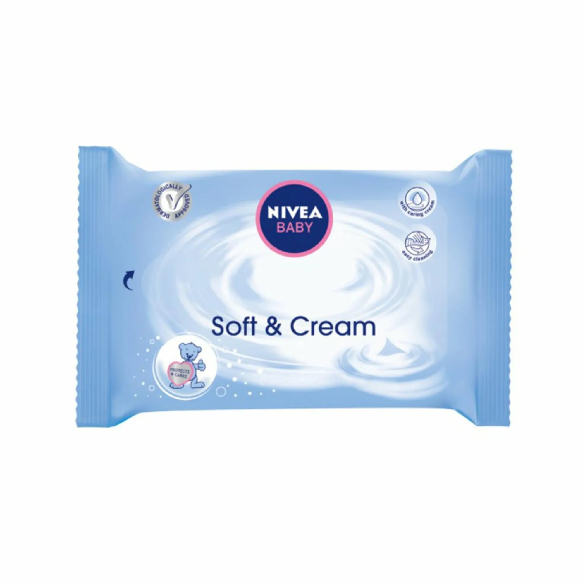 Soin Bébé|NIVEA 63 LINGETTES BÉBÉ SOFT & CREAM -