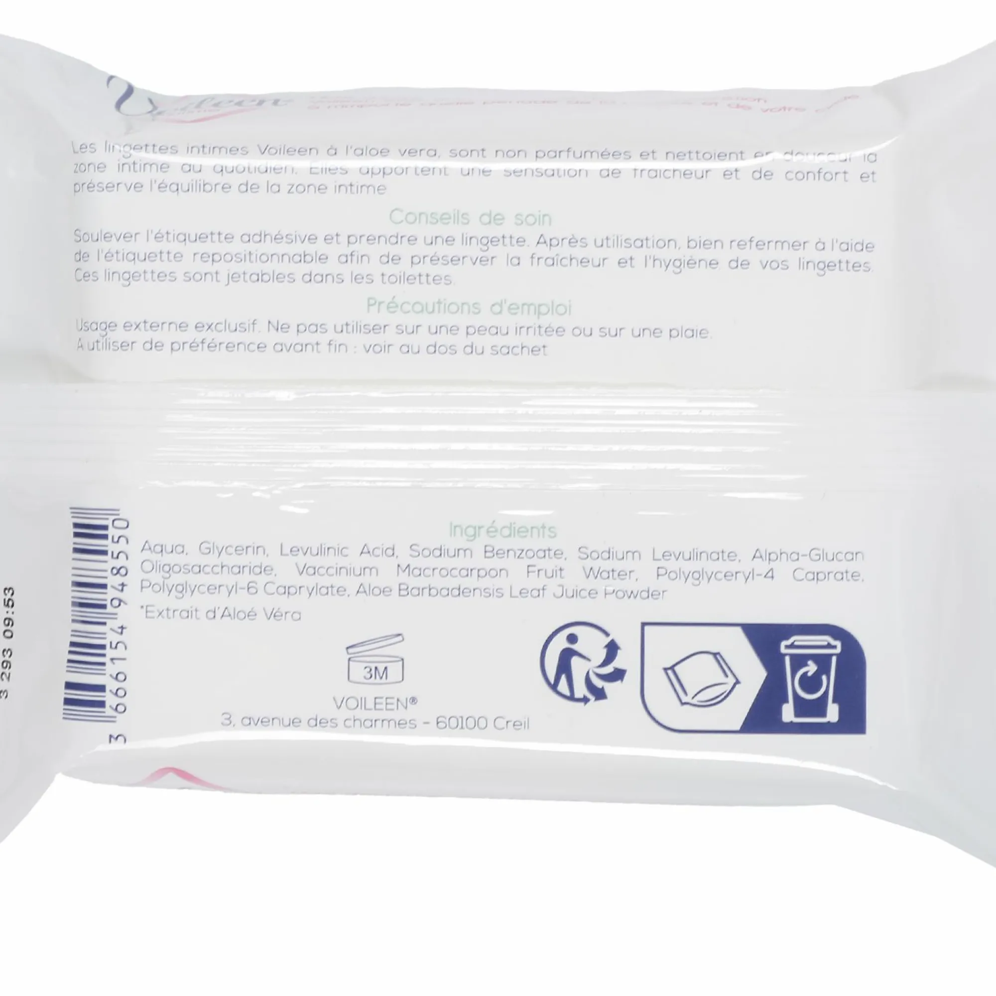 Hygiène|VOILEEN 20 lingettes intimes
