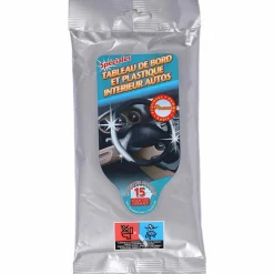 Accessoires Automobiles|Stokomani 15 lingettes nettoyantes pour tableau de bord