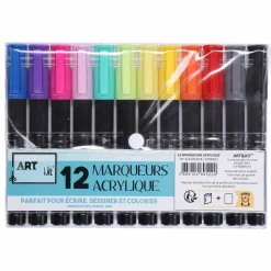 Loisirs Créatifs|ART&KIT 12 marqueurs acrylique