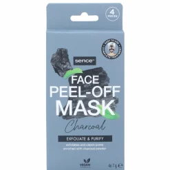 Visage|SENCE 4 masques tissus exfoliants au charbon