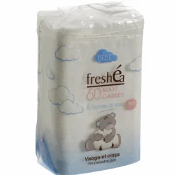 Hygiène|FRESHEA 60 maxi carrés de coton bébé