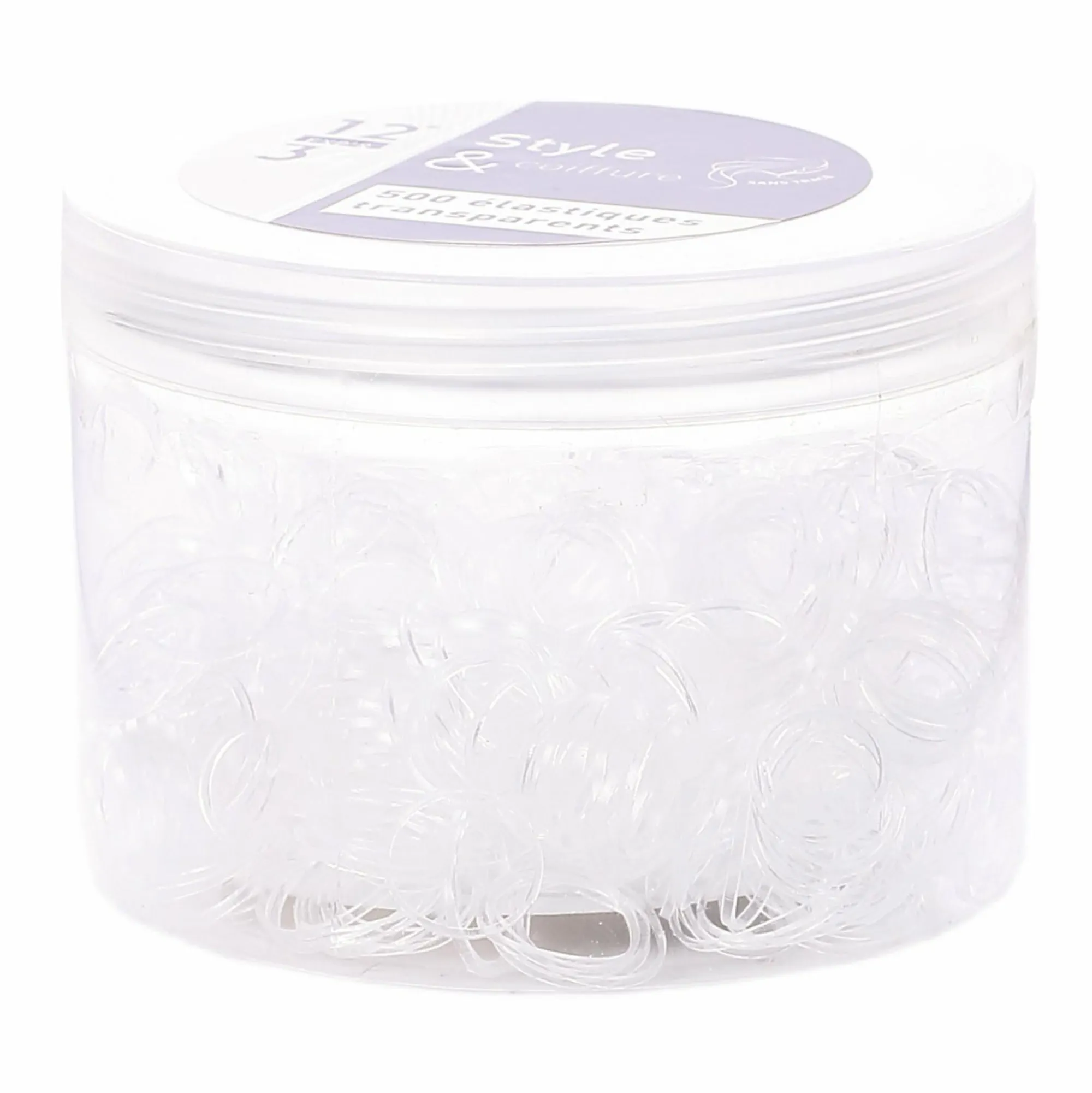 Cheveux|EXPR 1234 500 mini élastiques transparents