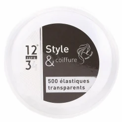 Cheveux|EXPR 1234 500 mini élastiques transparents