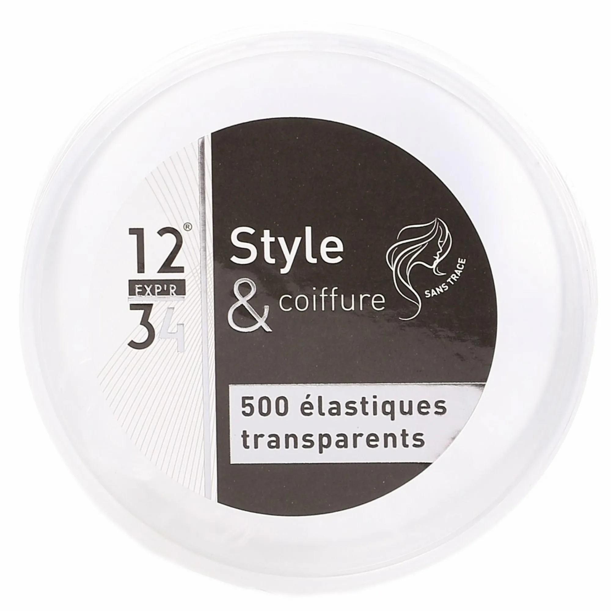 Cheveux|EXPR 1234 500 mini élastiques transparents