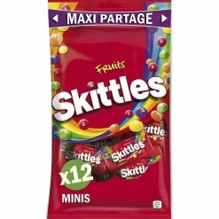 Épicerie Sucrée|SKITTLES 12 MINI SACHETS DE AUX FRUITS
