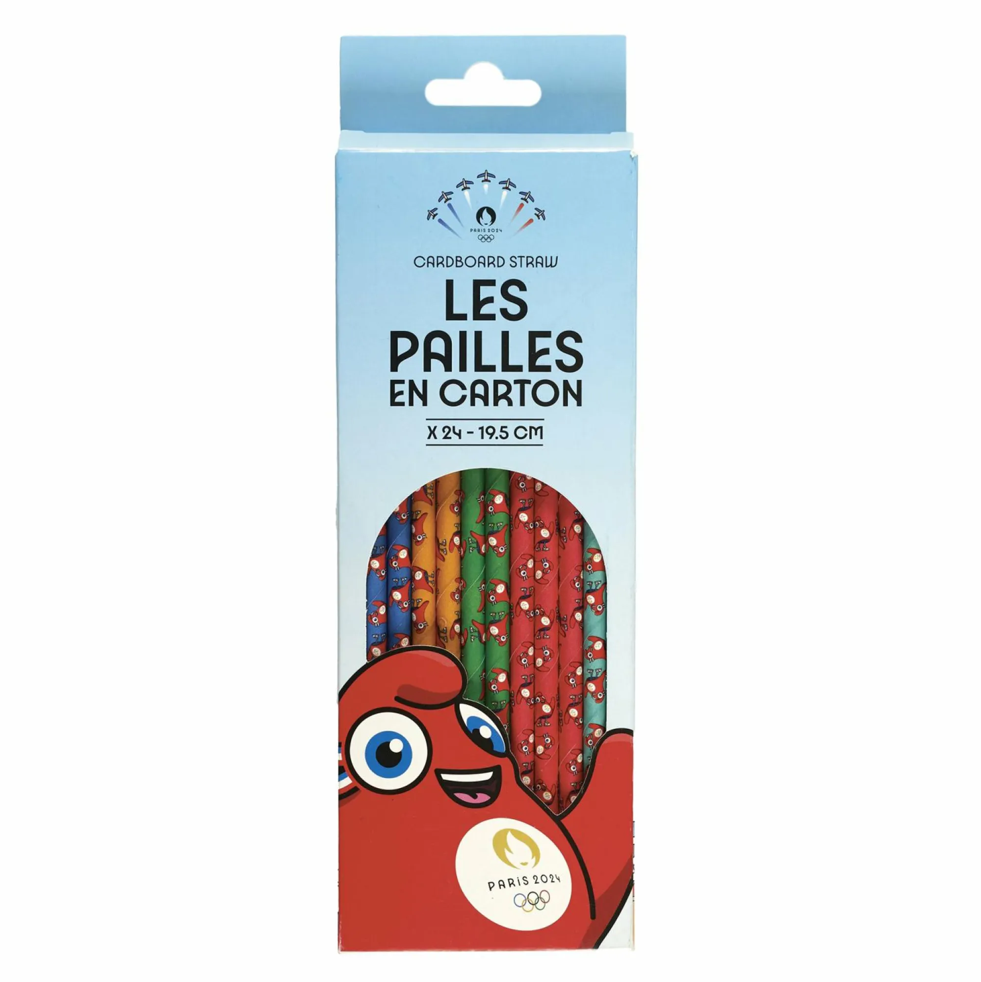 Vaisselle Jetable|Pique-Nique Et Camping|Stokomani 24 pailles en carton Mascotte Paris 2024