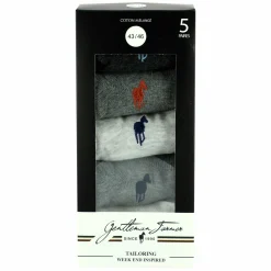 Chaussures Et Accessoires|GENTLEMAN FARMER 5 paires de chaussettes courtes brodées