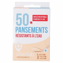 Santé Et Bien-Être|STERILAB 50 pansements résistants à l'eau