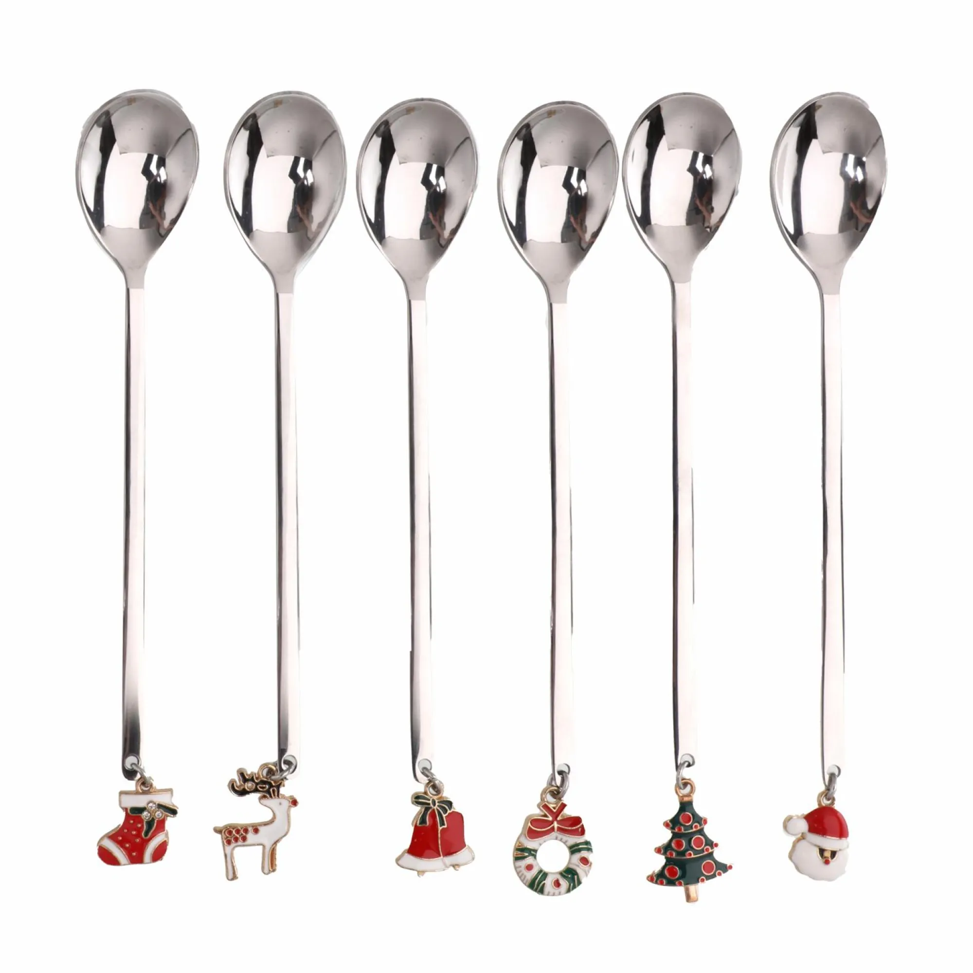Vaisselle Et Service|TABLE EN FETE / APOINT 6 petites cuillères breloques de Noël