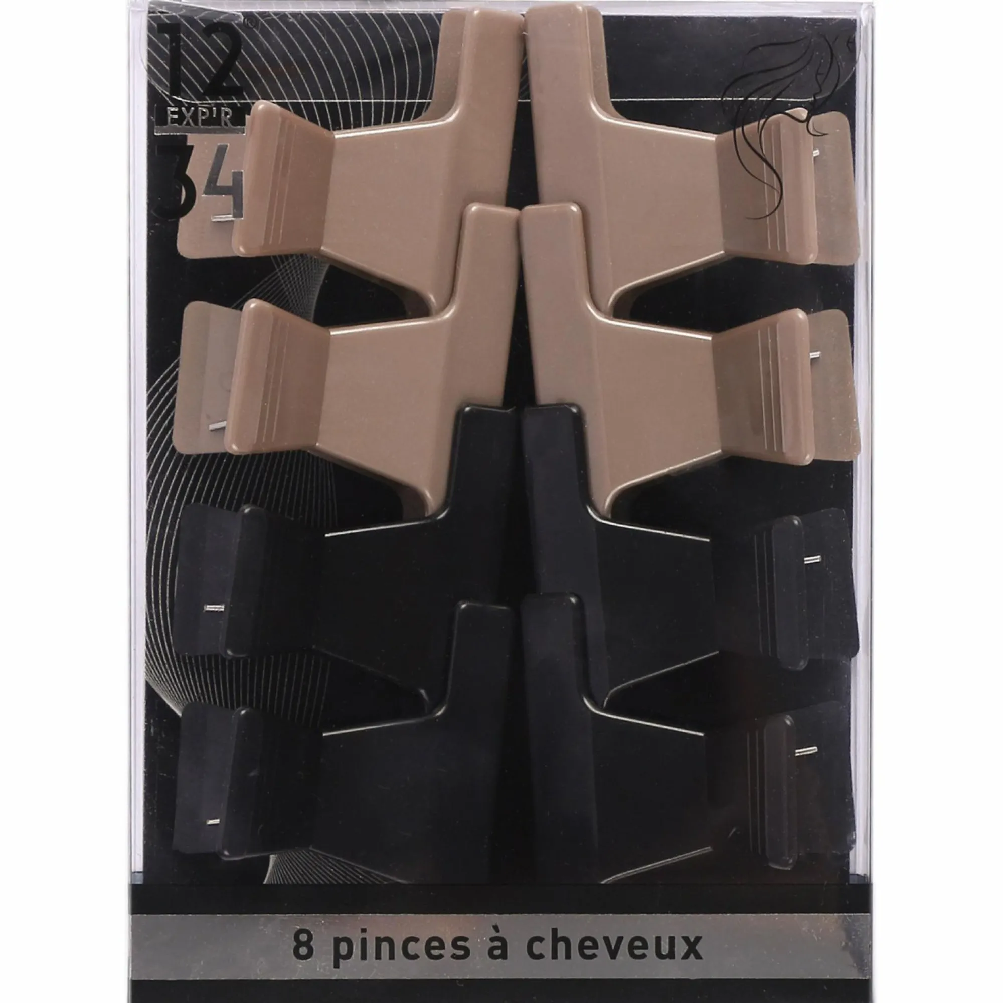 Cheveux|EXPR 1234 8 pinces à cheveux