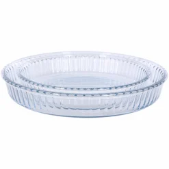 Cuisson Et Ustensiles|BORCAM 2 plats à tarte ronds en verre