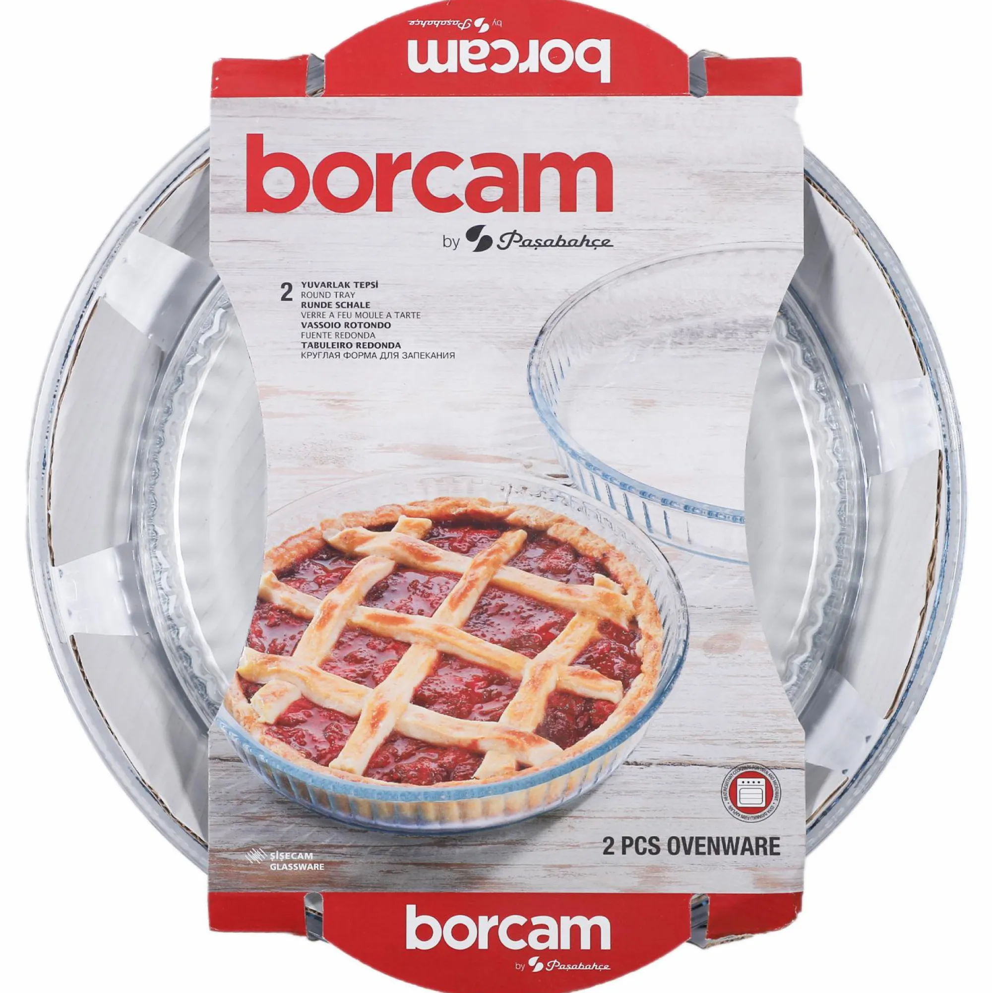 Cuisson Et Ustensiles|BORCAM 2 plats à tarte ronds en verre