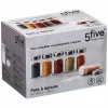 Vaisselle Et Service|FIVE 6 pots à épices en verre transparent