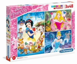 Jouets À - De 10 Euros|Jouet|CLEMENTONI 3 puzzles de 48 pièces princesses Disney