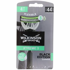 Hygiène|WILKINSON 4 rasoirs 3 lames Xtreme Black Edition