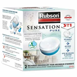 Outils De Bricolage|RUBSON 2 recharges pour absorbeur d'humidité 3 en 1