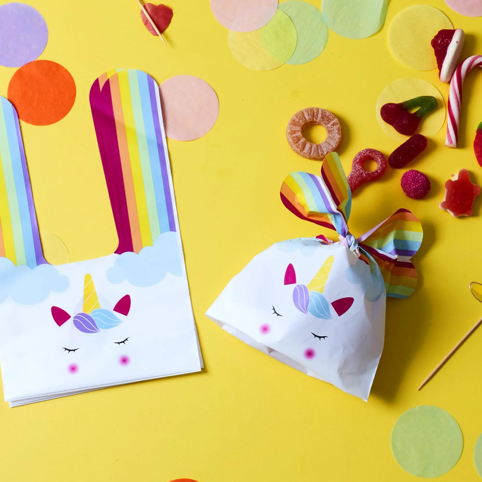 Vaisselle Jetable|Pique-Nique Et Camping|Stokomani 10 sacs à bonbons Licorne
