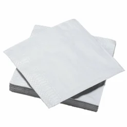 Vaisselle Jetable|Pique-Nique Et Camping|LE NAPPAGE 40 serviettes en papier argent