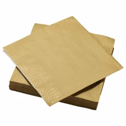 Vaisselle Jetable|Pique-Nique Et Camping|DECLIC HOME 40 serviettes en papier or