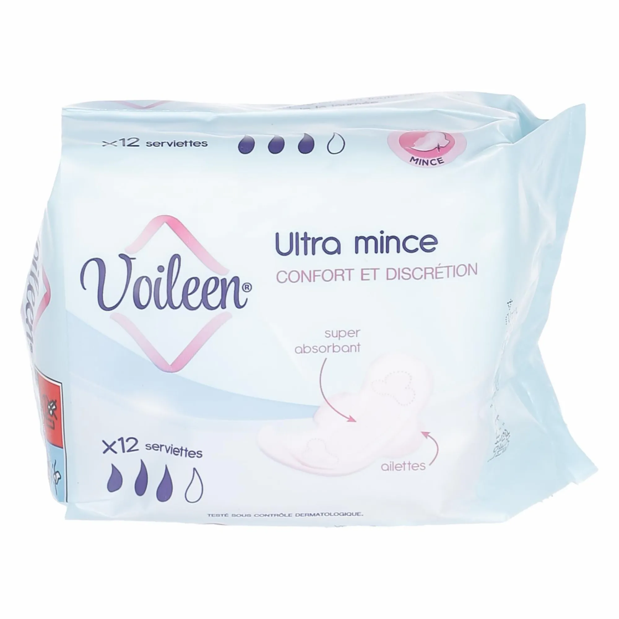 Hygiène|VOILEEN 12 serviettes hygiéniques ultra minces jour
