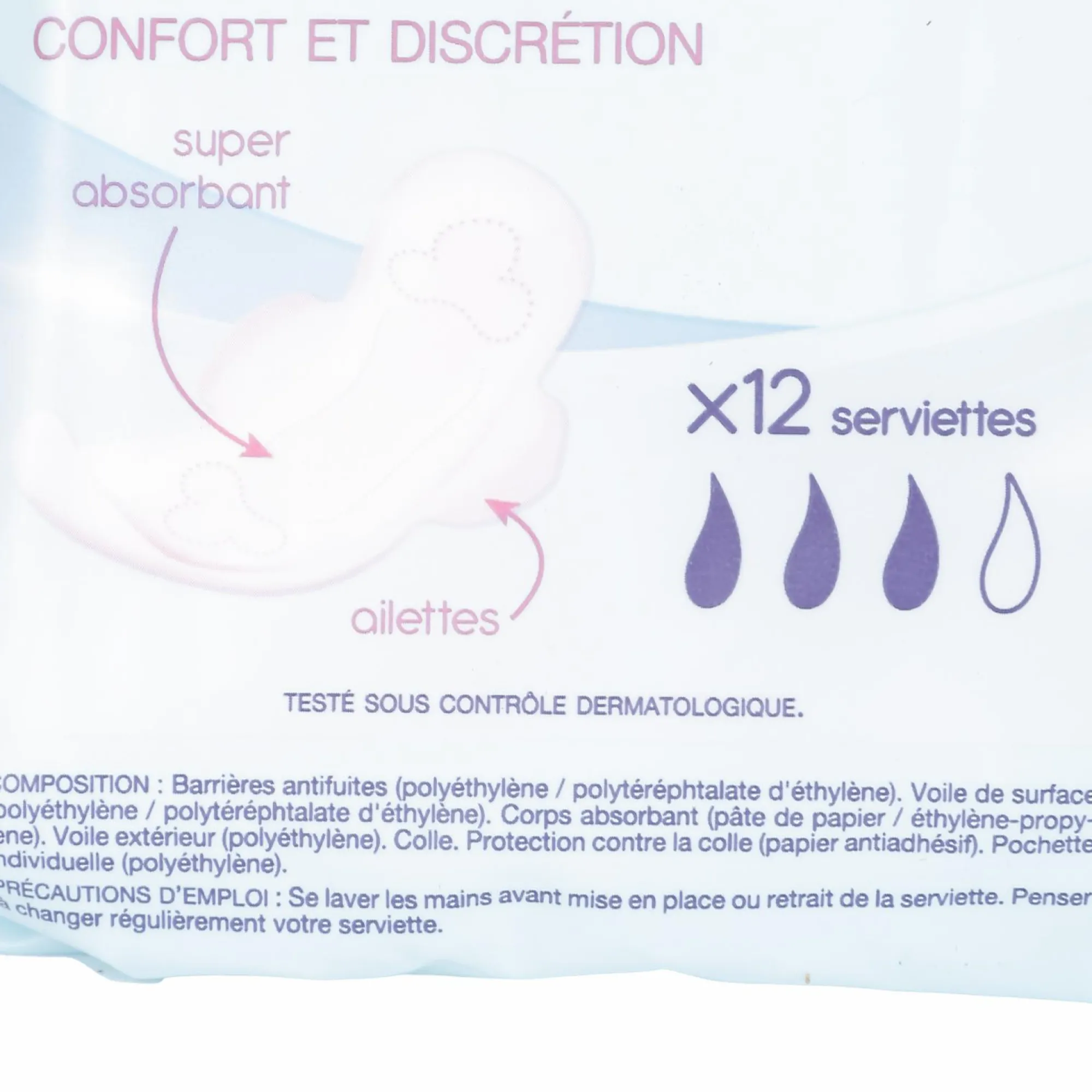 Hygiène|VOILEEN 12 serviettes hygiéniques ultra minces jour