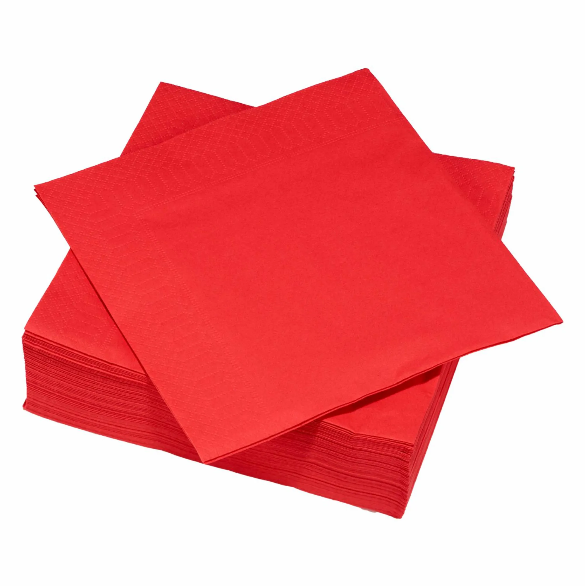 Vaisselle Jetable|Pique-Nique Et Camping|Stokomani 40 serviettes ouate rouge