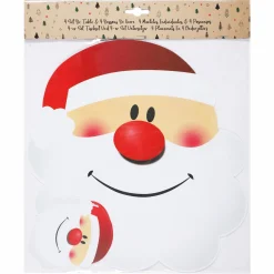 Linge De Cuisine|Stokomani 4 sets de table + 4 sous-verres Père-Noël