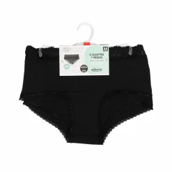 Lingerie Et Vêtements De Nuit|SEDUCCIA 2 Shortys menstruels flux normaux Noir
