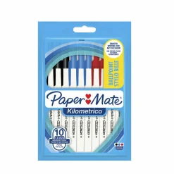Papeterie Et Bureau|PAPER MATE 10 stylos bille kilometro