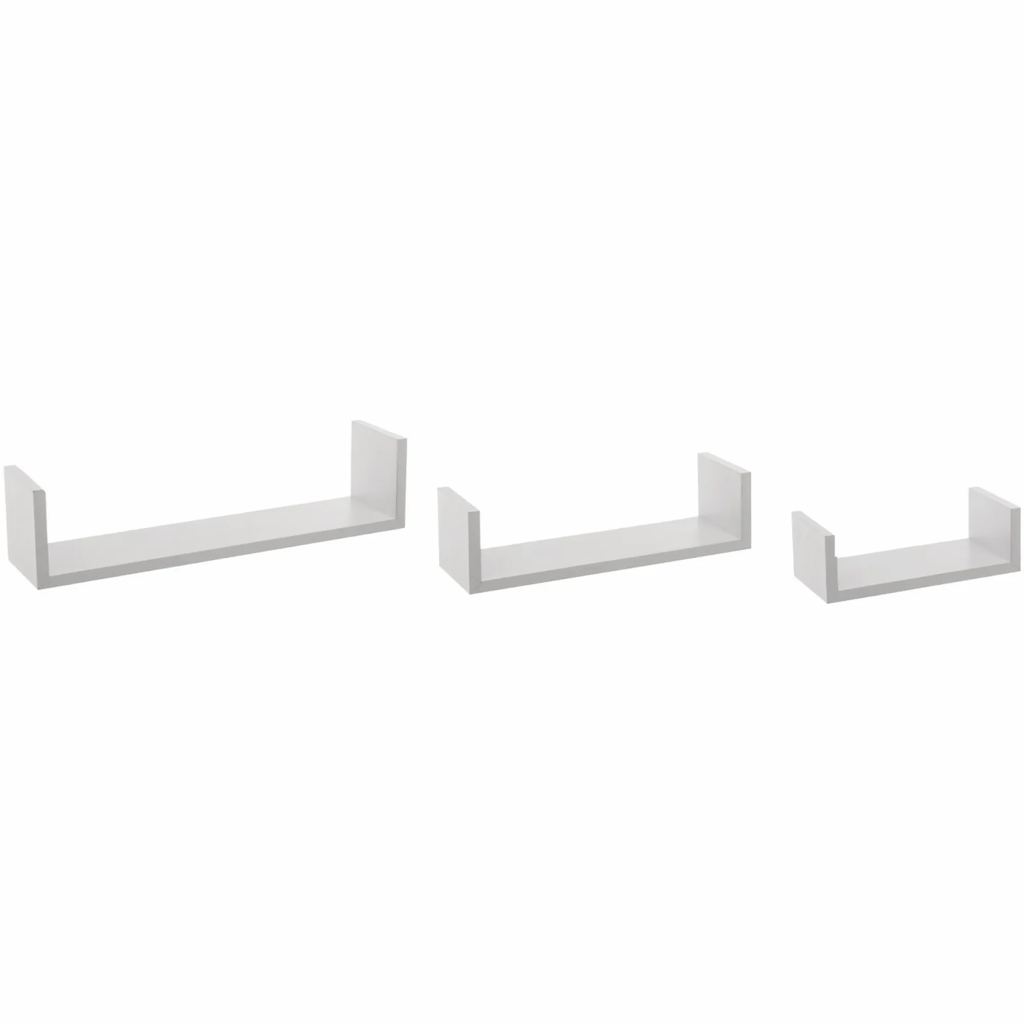 Mobilier|FIVE 3 étagères à fixer bord blanc
