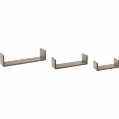 Mobilier|FIVE 3 étagères à fixer gris