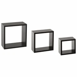 Mobilier|FIVE 3 étagères cube à fixer noir