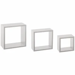 Mobilier|FIVE 3 étagères en cube blanc