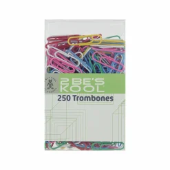 Papeterie Et Bureau|2 BE S KOOL 250 trombones de couleur