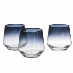 Vaisselle Et Service|DECLIC HOME 3 verres à eau en verre fumé