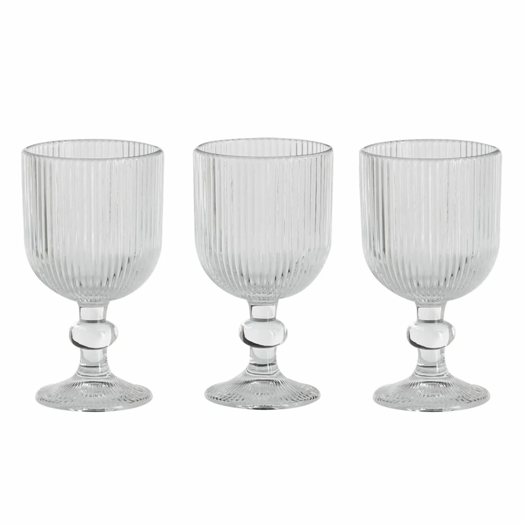 Vaisselle Et Service|COOK KEEN 3 verres à pied stries 380ml
