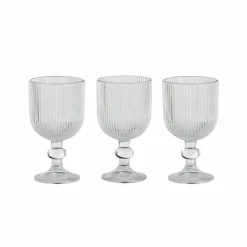 Vaisselle Et Service|COOK KEEN 3 verres à pied stries 250ml