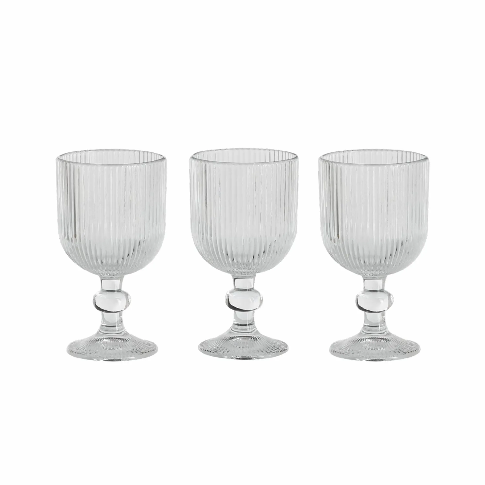 Vaisselle Et Service|COOK KEEN 3 verres à pied stries 250ml