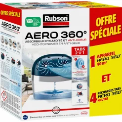 Outils De Bricolage|RUBSON Absorbeur d'humidité + 4 recharges