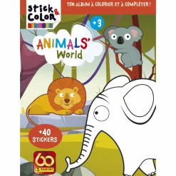 Jouets À - De 5 Euros|Jouets À - De 10 Euros|PANINI Album animaux stickers et coloriages