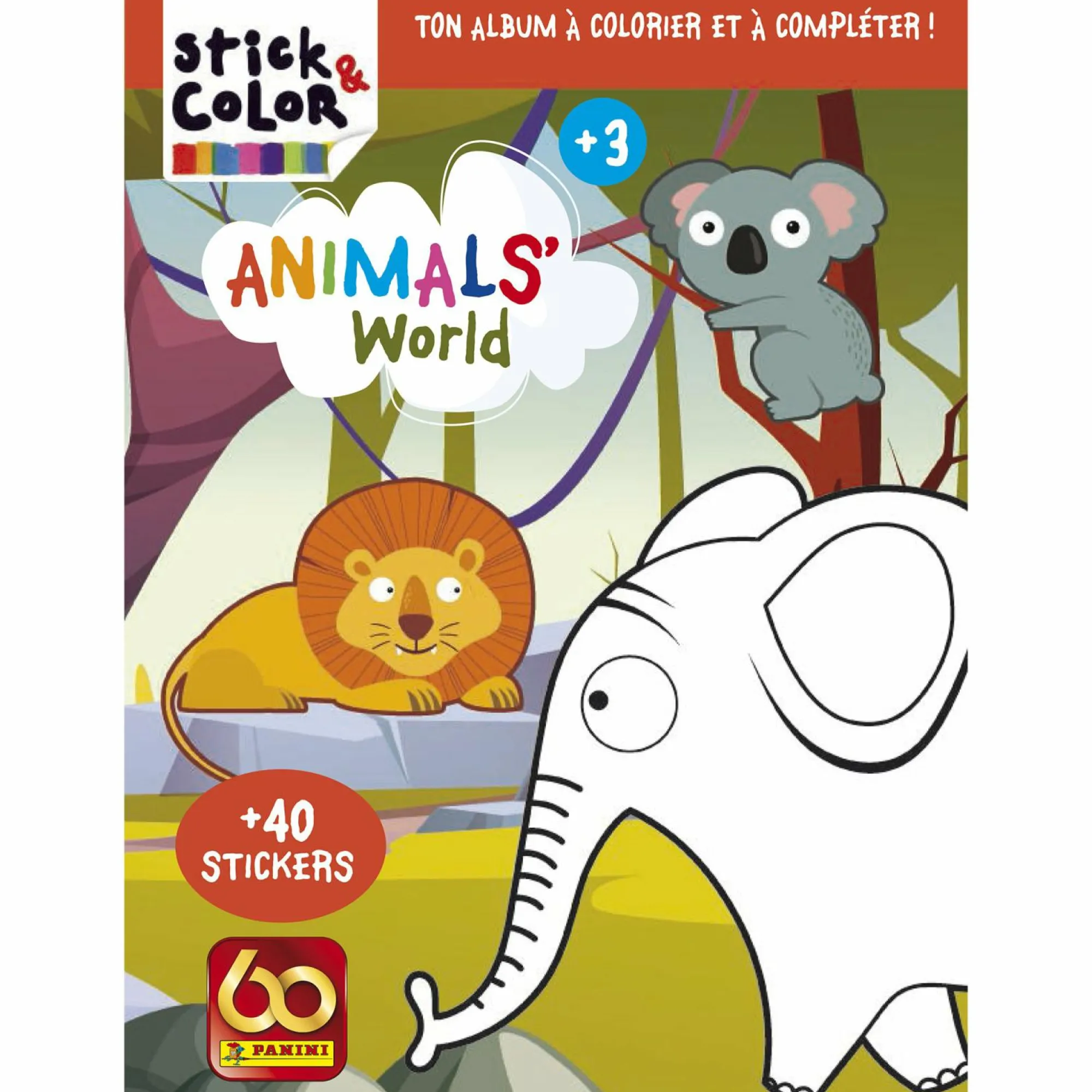 Jouets À - De 5 Euros|Jouets À - De 10 Euros|PANINI Album animaux stickers et coloriages