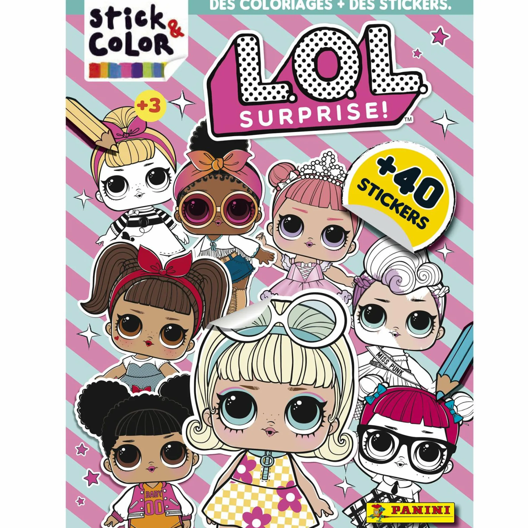 Jouets À - De 5 Euros|Jouets À - De 10 Euros|L.O.L Album LOL stickers et coloriages